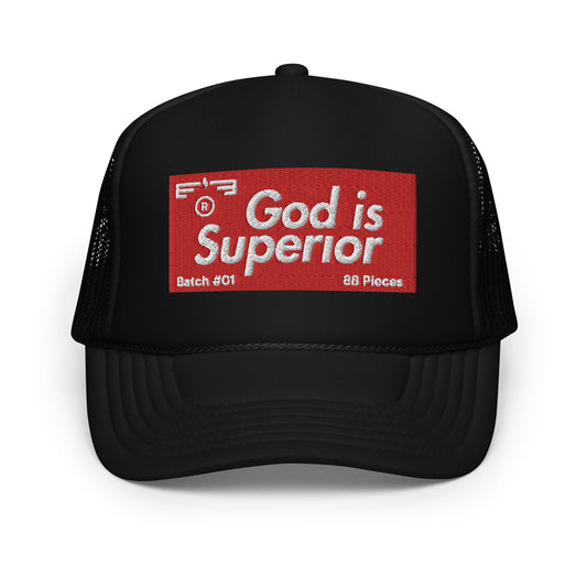 Hat 003 “God is - Superior” Trucker