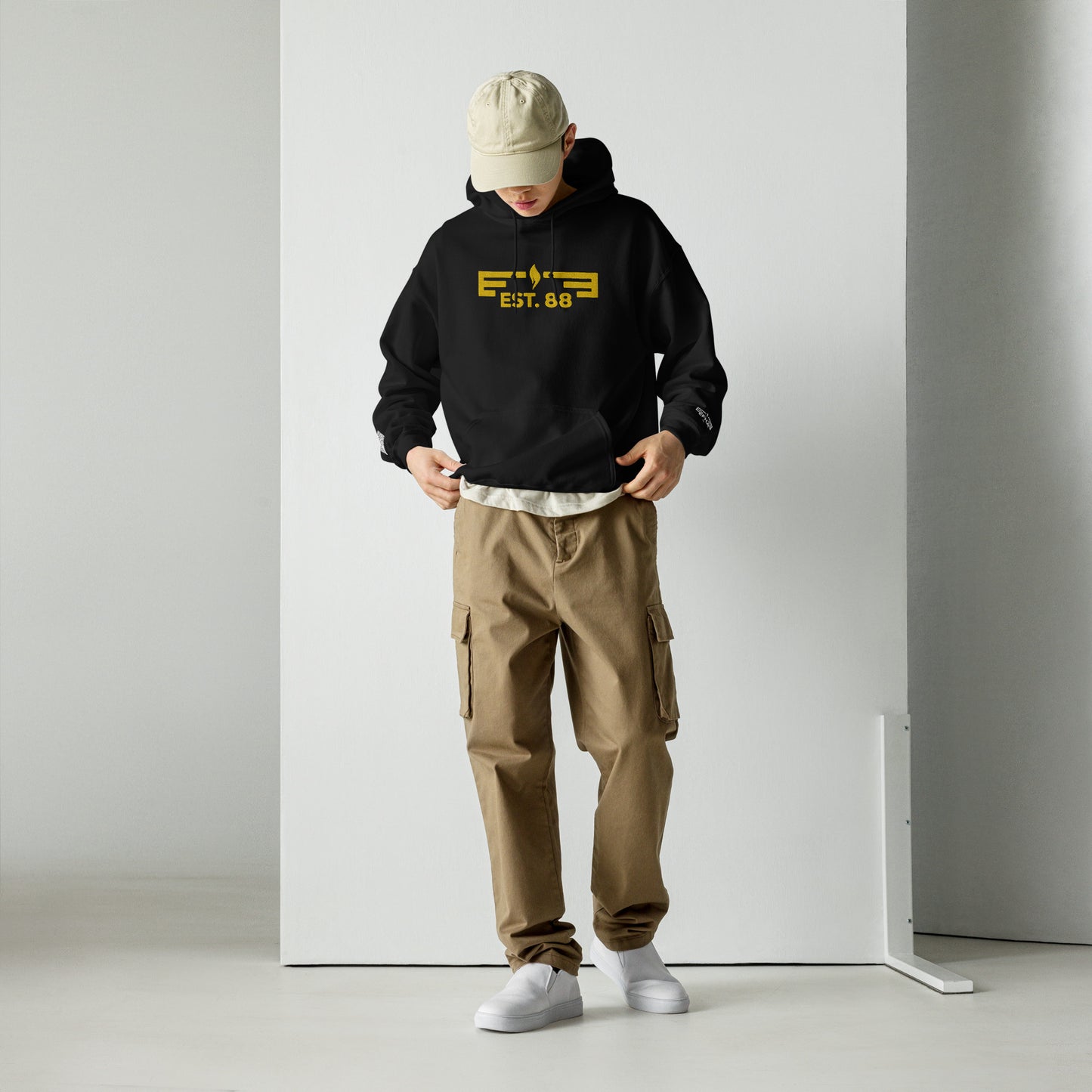 Hoodie 003 "EST.88" Heavy Embroidery